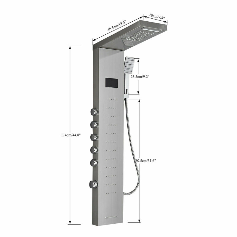 AlenArtWater 44.8'' Shower Panel with Fixed Shower Head Wayfair